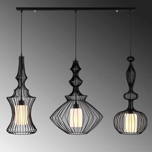 Bless international Akram 3 Light Kitchen Island Geometric Pendant